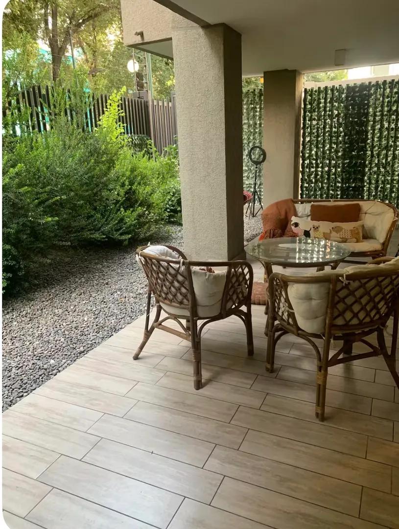 Appartement Studio Confortable à Ñuñoa – Rez-de-Chaussée avec Jardin Privé et Lave-Linge